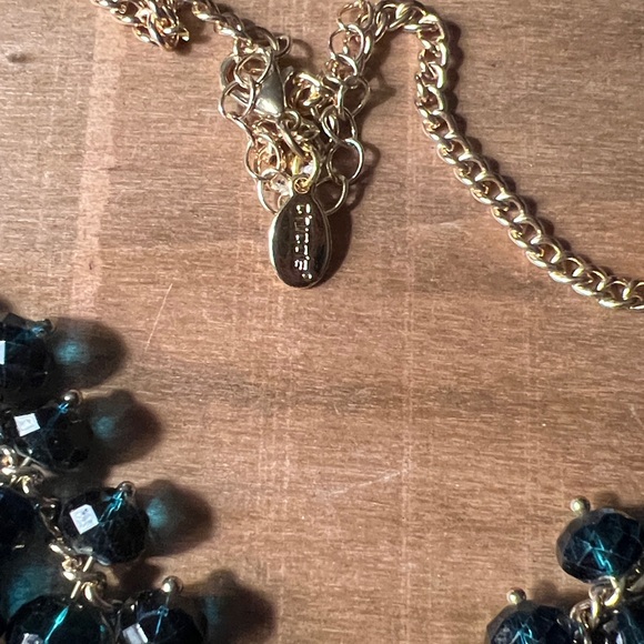 3/$18 Chico’s Elegant Blue and Gold Beaded Necklace Lot 2047 - Picture 6 of 7